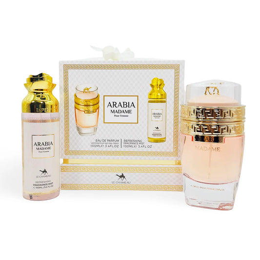 Arabian Madame Gift Set 2 in 1-Eau De Parfum & Body Mist - Original Fragrances From Dubai- Parfum With Notes of Lemon,Orange, and Vanilla